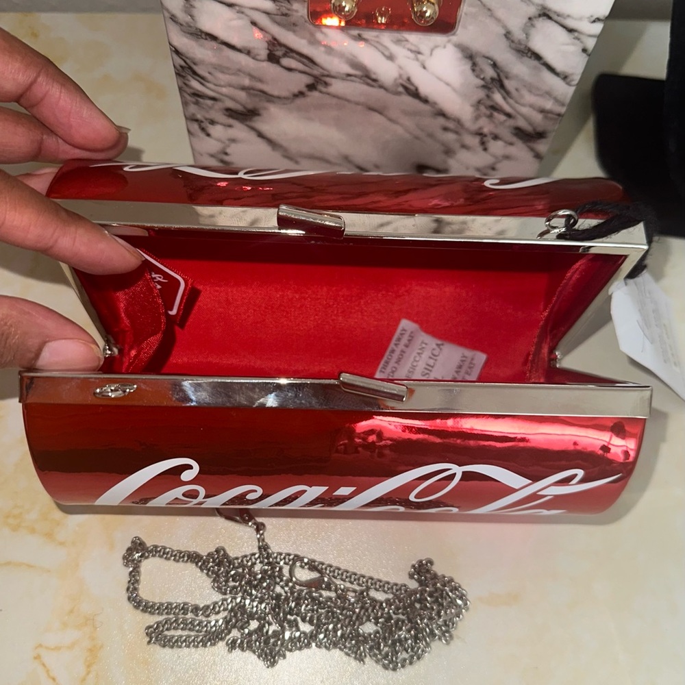 Red Decorative Accent Crossbody/Clutch - Picture 3 of 4